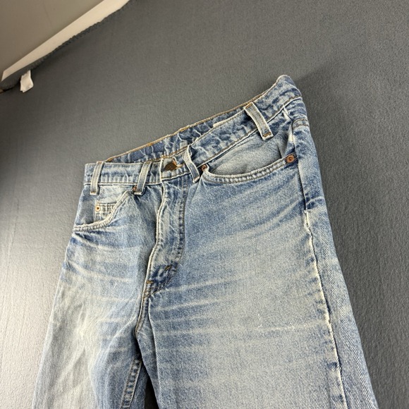 Vintage Levis 517 Jeans Mens 32x28* Blue Orange Tab Made In USA Distressed Light